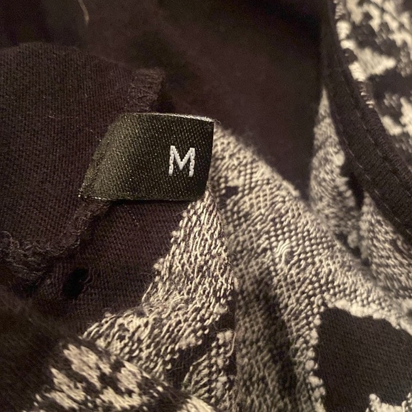 Desigual Floral Geometric Artsy Knit Green Print Long Sleeve Graphic Top Medium - Picture 7 of 9